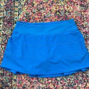 Lululemon blue pace rival skirt